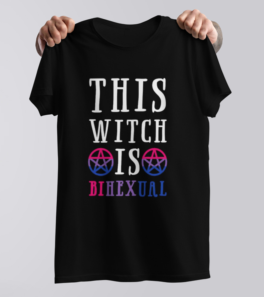 This Witch Is Bihexual With Pink And Blue Pentagrams T-Shirt