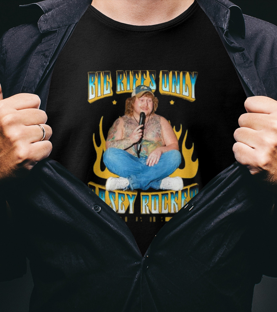 Big Riffs Only Casey Rocket Flame T-Shirt
