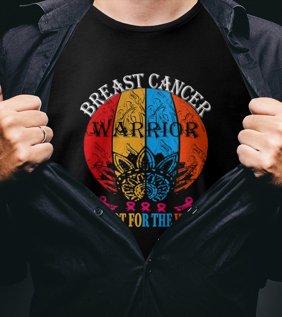 Breast Cancer Warrior Not For The Weak Ribbon Mandala T-Shirt
