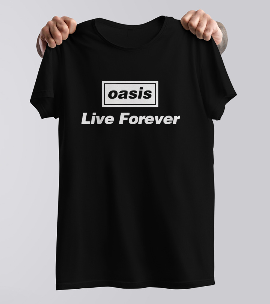 Oasis Live Forever Music Band T-Shirt