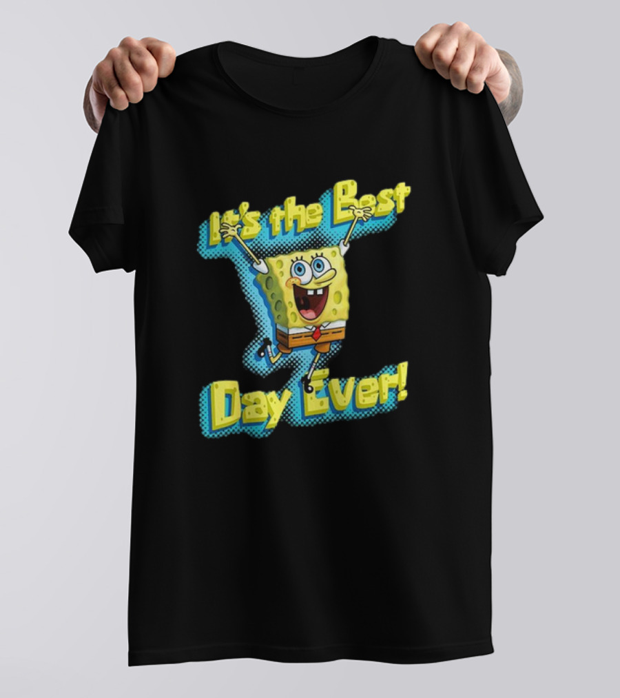 SpongeBob SquarePants It's The Best Day Ever Enthusiastic Pose T-Shirt