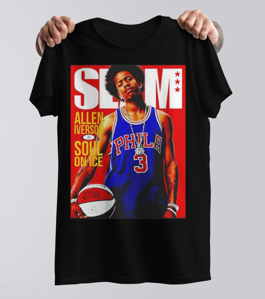 Allen Iverson SLAM Magazine Philly 3 Soul On Ice T-Shirt