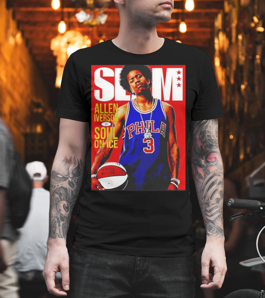 Allen Iverson SLAM Magazine Philly 3 Soul On Ice T-Shirt