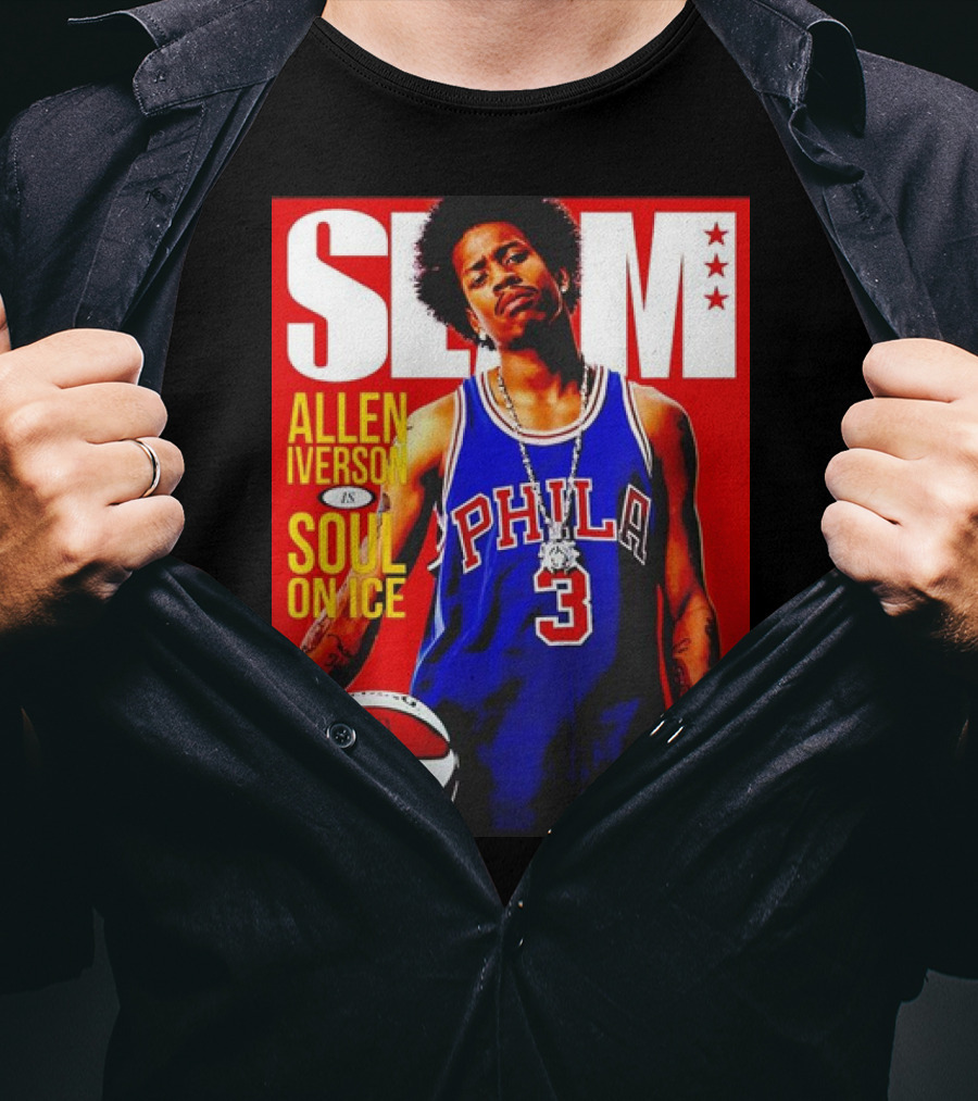 Allen Iverson SLAM Magazine Philly 3 Soul On Ice T-Shirt