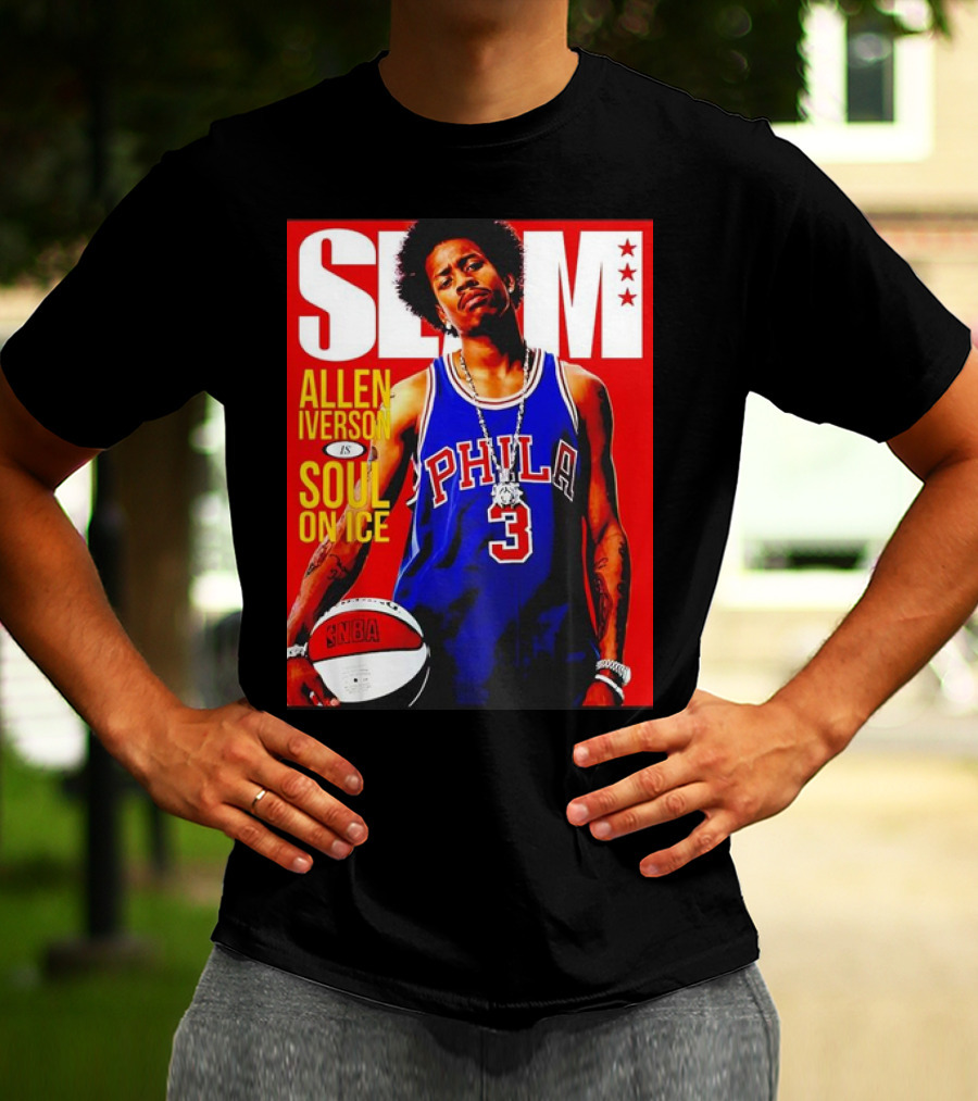 Allen Iverson SLAM Magazine Philly 3 Soul On Ice T-Shirt