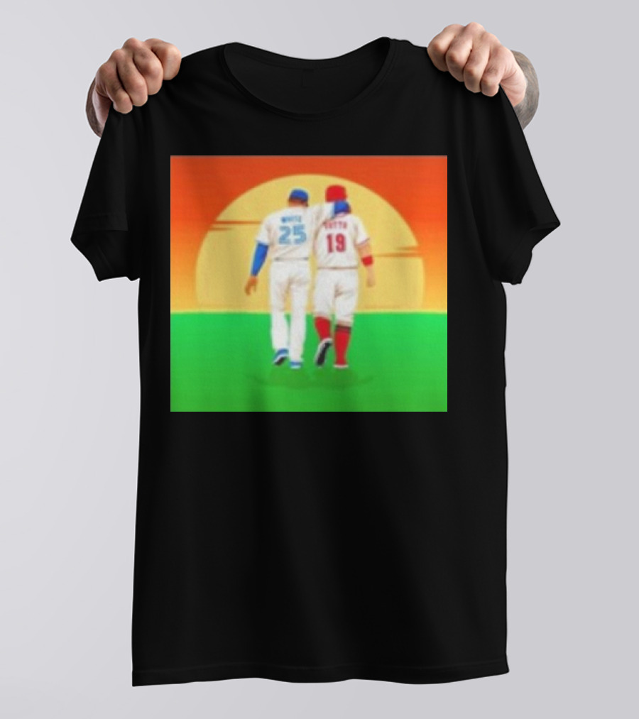 Devon White And Joey Votto Sunset Sports Moment Embrace T-Shirt