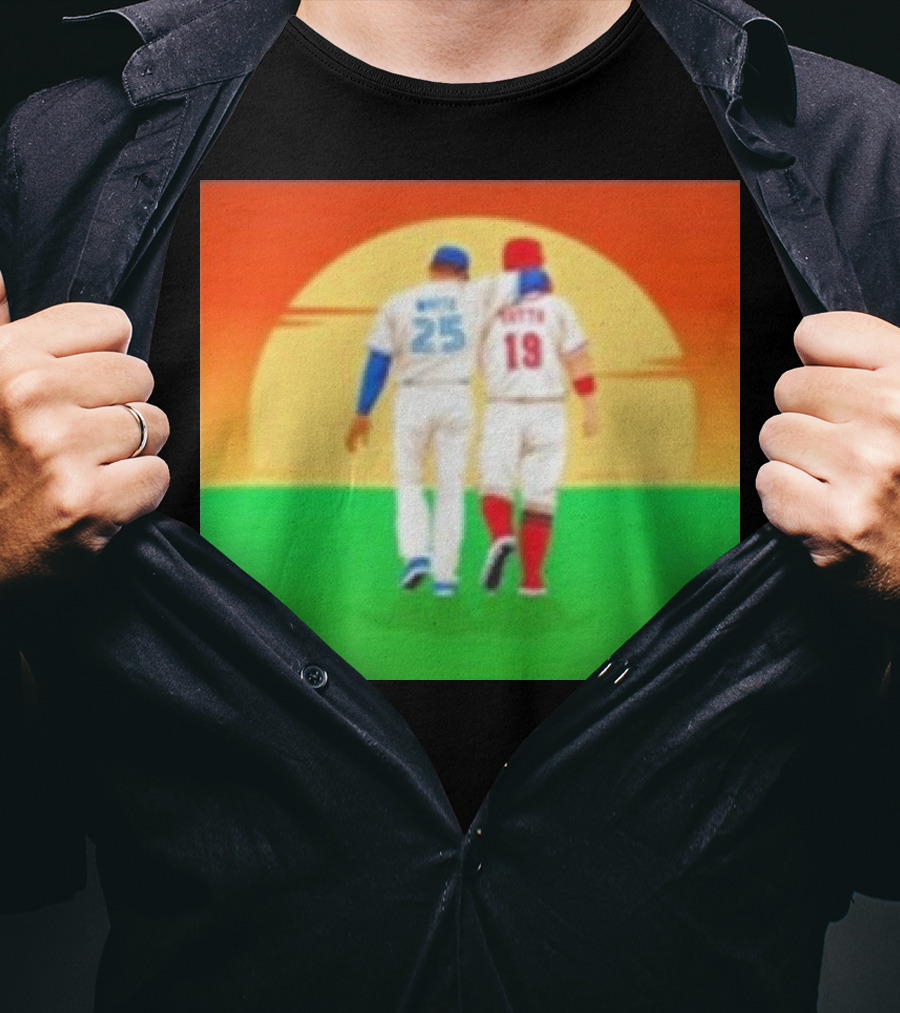 Devon White And Joey Votto Sunset Sports Moment Embrace T-Shirt