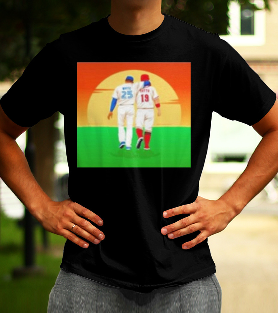 Devon White And Joey Votto Sunset Sports Moment Embrace T-Shirt