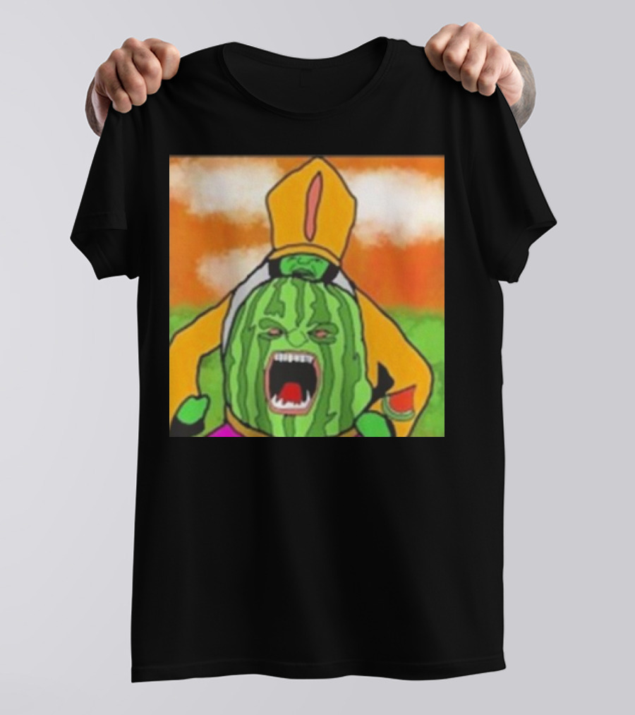 Angry Watermelon Priest In Colorful Robes T-Shirt
