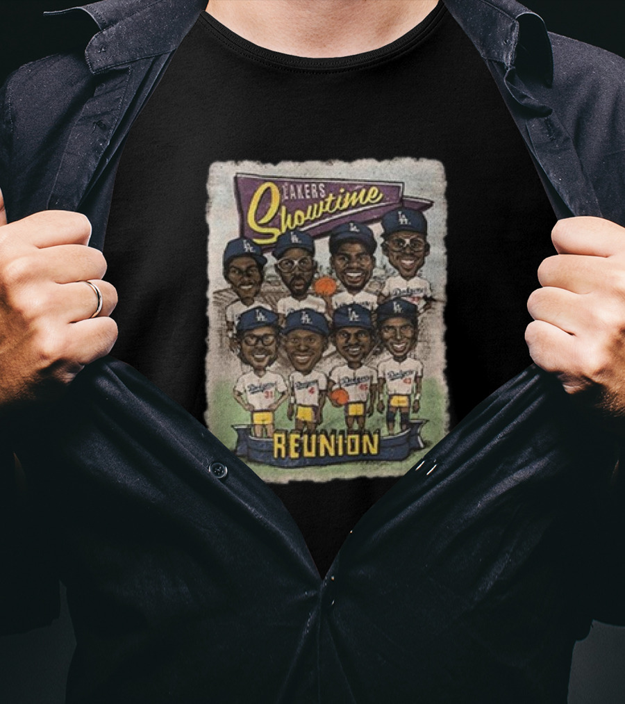 Lakers Showtime Reunion Los Angeles Dodgers T-Shirt