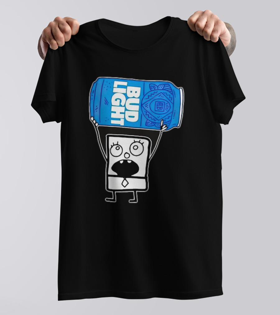 Doodlebob Holding Bud Light Can T-Shirt
