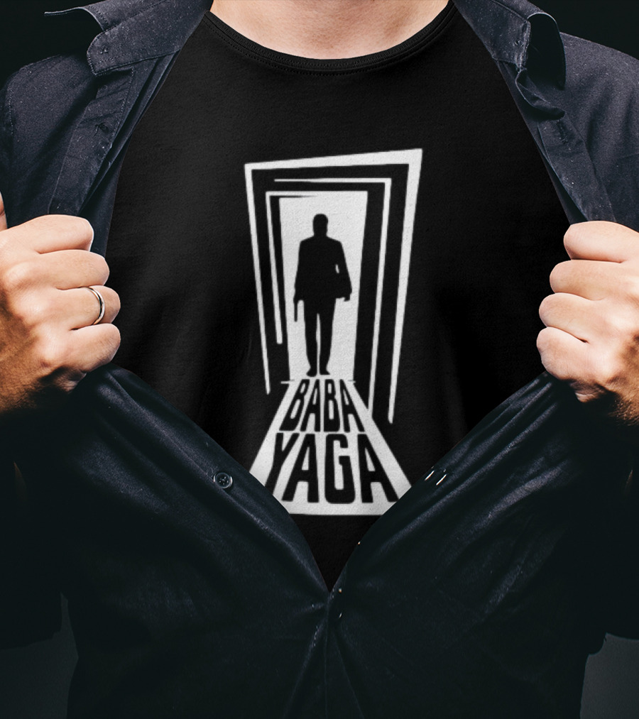 Baba Yaga Silhouette With Doorway T-Shirt