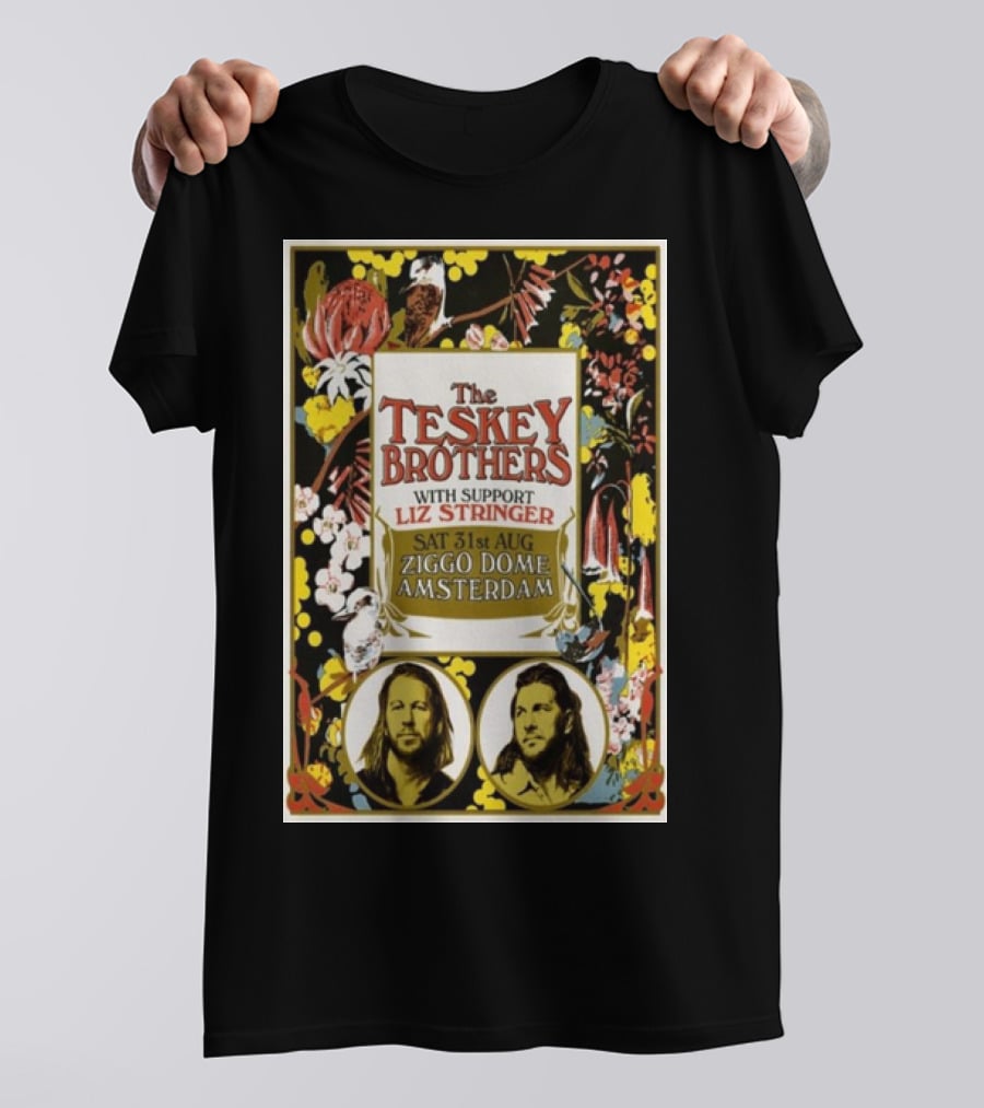 The Teskey Brothers With Support Liz Stringer Sat 31st Aug Ziggo Dome Amsterdam T-Shirt