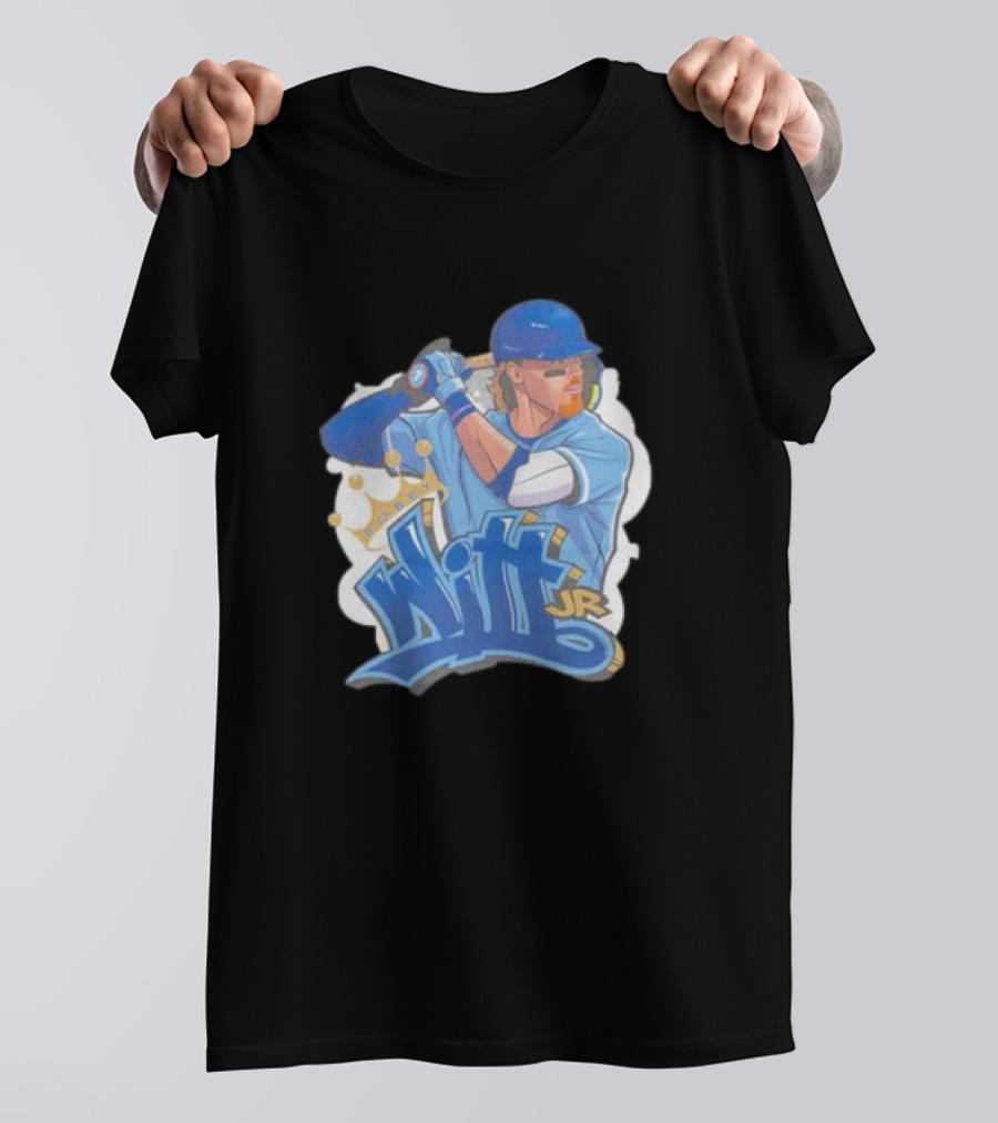 Bobby Witt Jr Kansas City Royals Graffiti Art With Crown T-Shirt