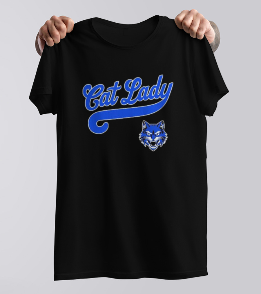 Cat Lady Wildcat Baseball Team T-Shirt