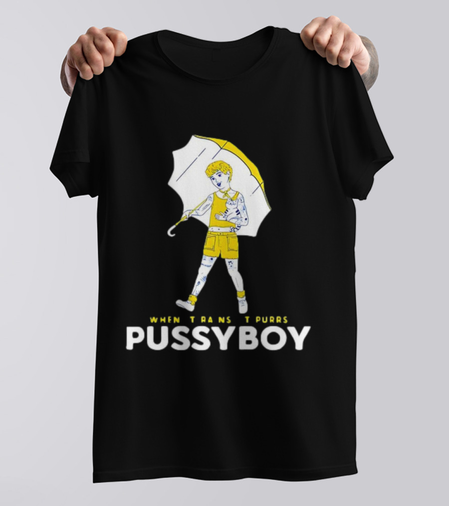 Ezra Michel When Trans It Purrs Pussyboy Umbrella T-Shirt