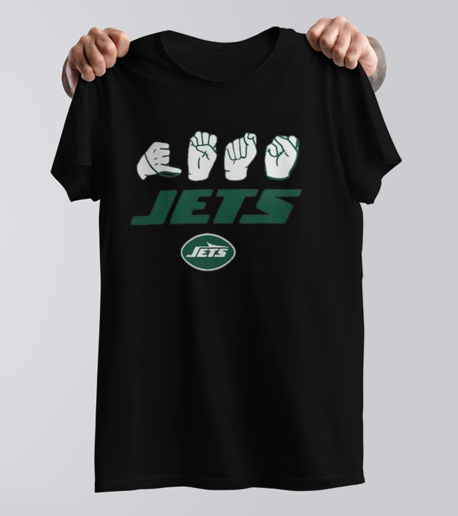 New York Jets NFL ASL Love Sign Homage American Sign Language T-Shirt