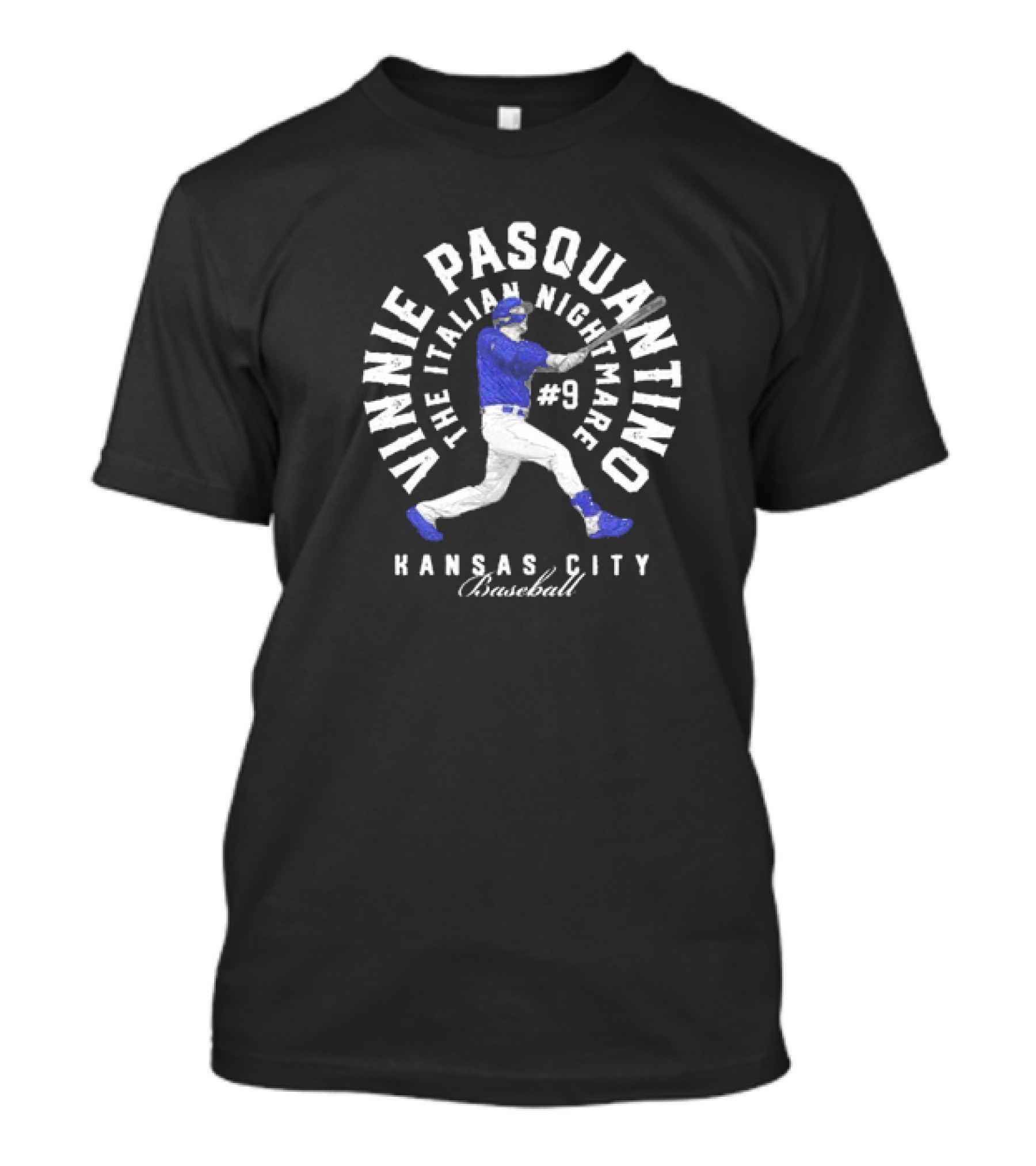 Vinnie Pasquantino The Italian Nightmare #9 Kansas City Baseball T-Shirt