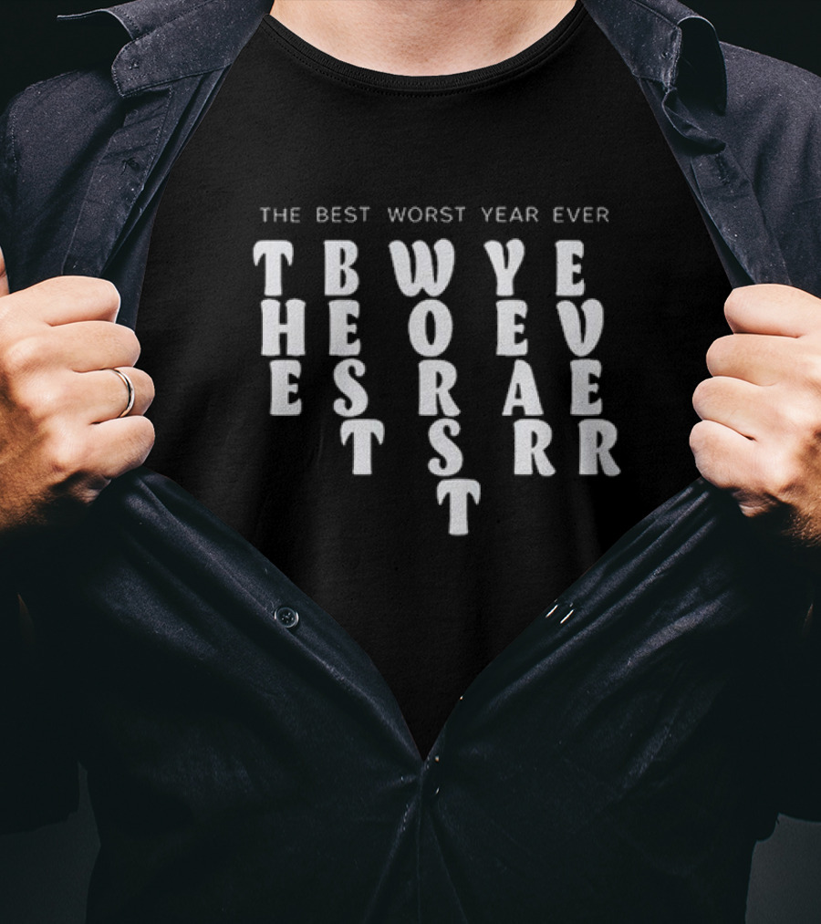 The Best Worst Year Ever TBWYEST Bubble Letter T-Shirt