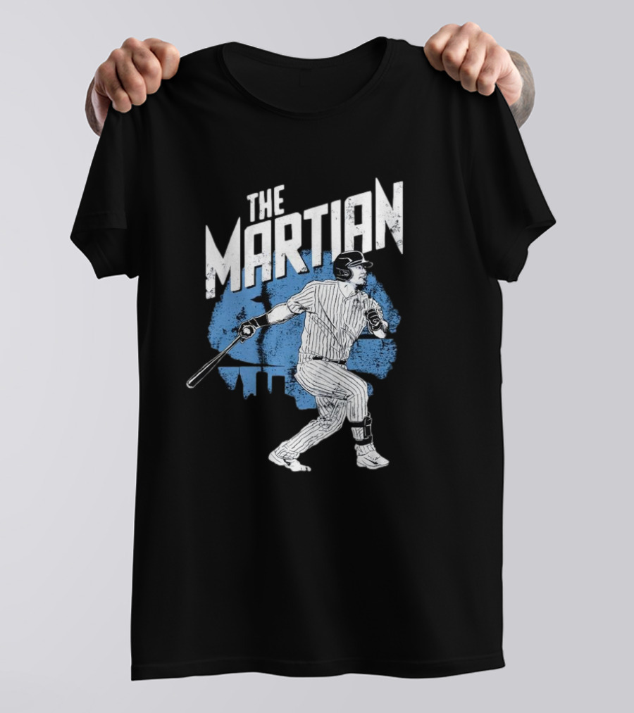 The Martian Jasson Dominguez New York Yankees Baseball Player Skyline T-Shirt