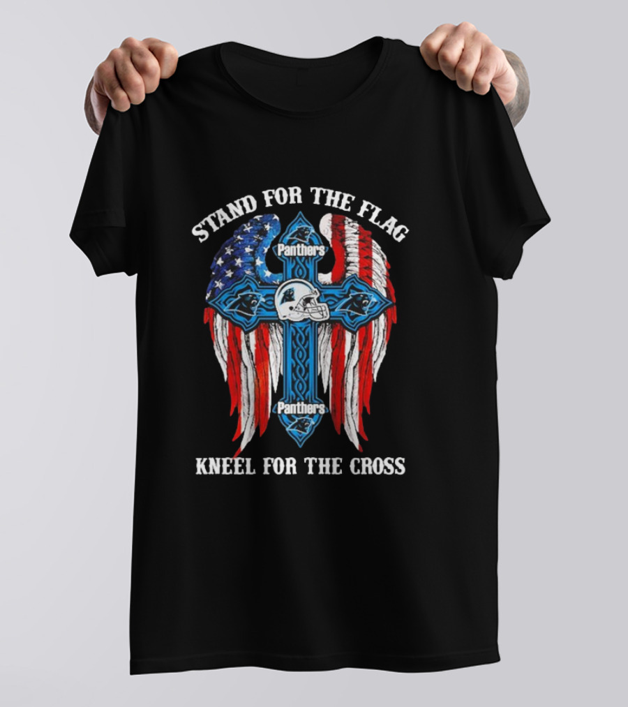Stand For The Flag Kneel For The Cross Panthers T-Shirt
