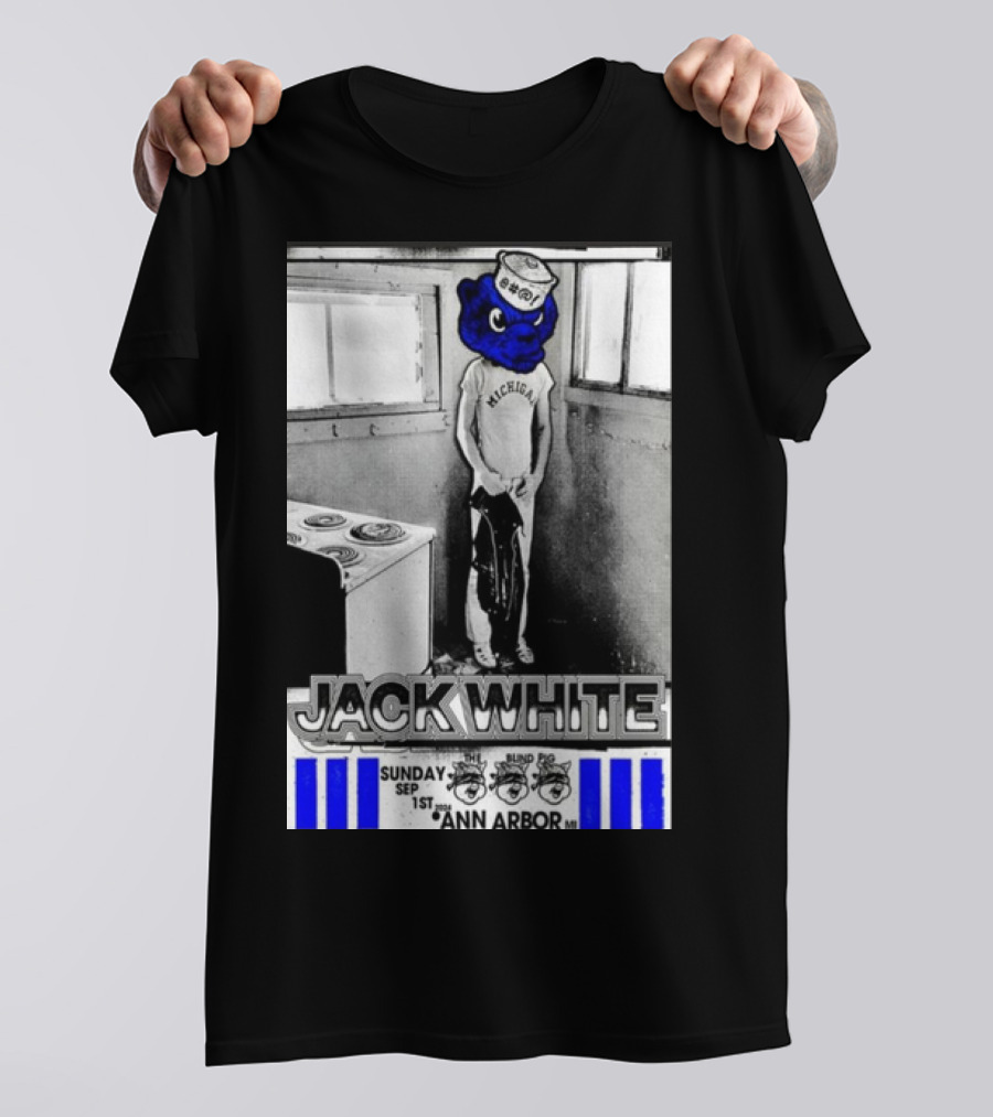 Jack White Michigan Blue Bear Ann Arbor September 1 T-Shirt