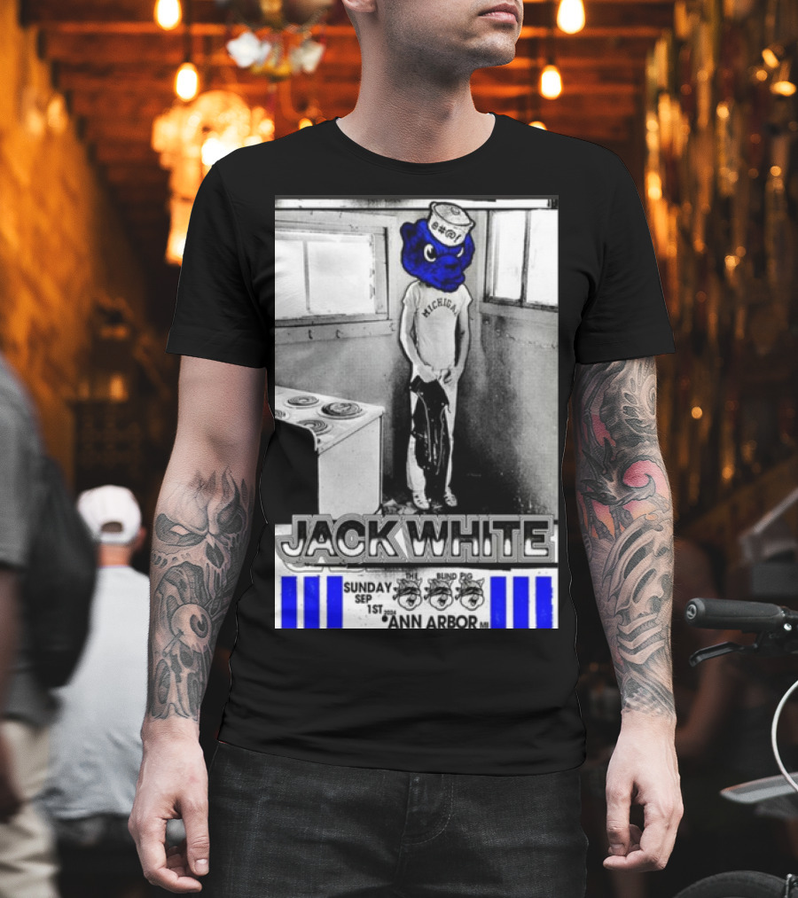 Jack White Michigan Blue Bear Ann Arbor September 1 T-Shirt