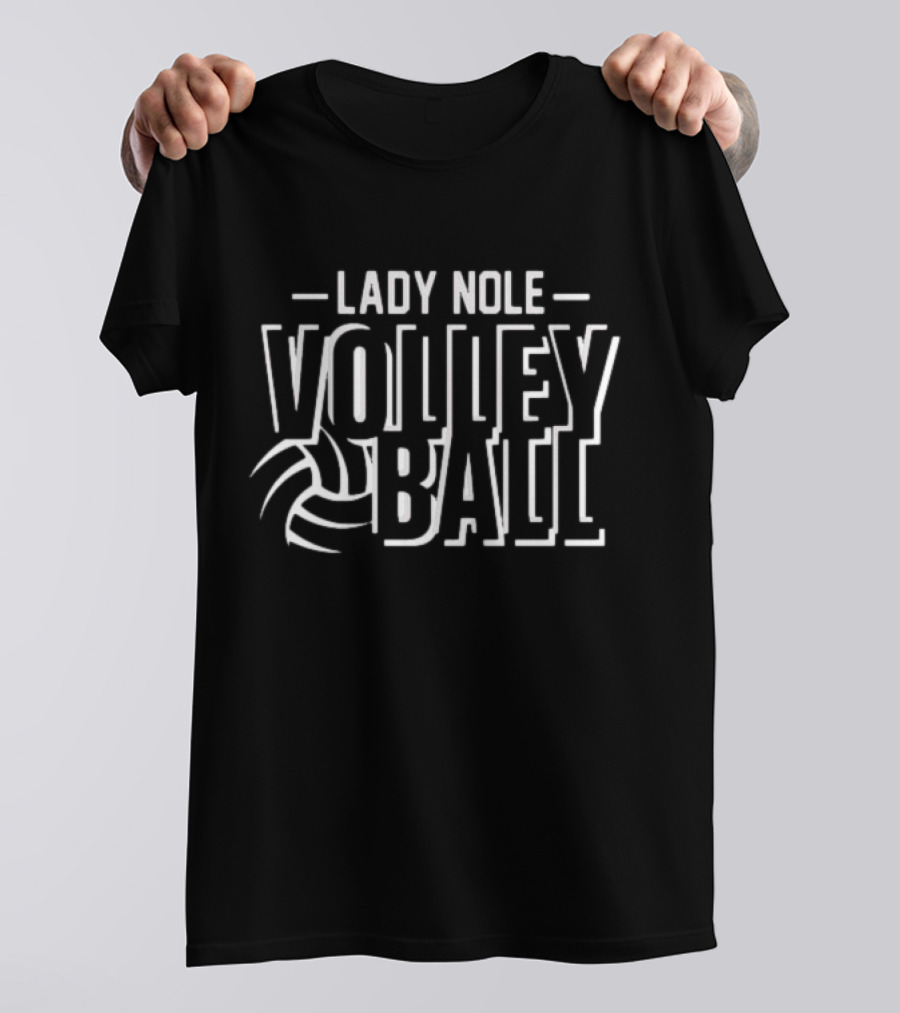 Lady Nole Volleyball Graphic Text With Volleyball T-Shirt