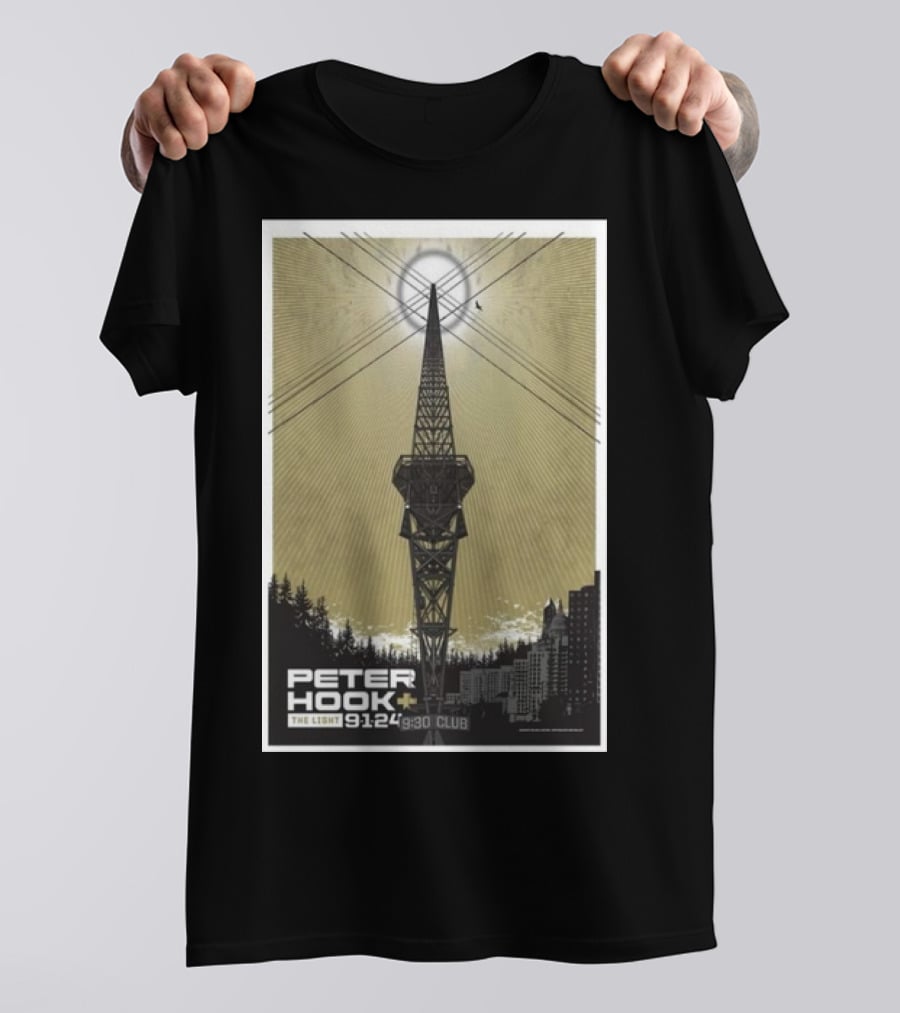 Peter Hook And The Light 9/1/24 9:30 Club Washington DC Tour T-Shirt
