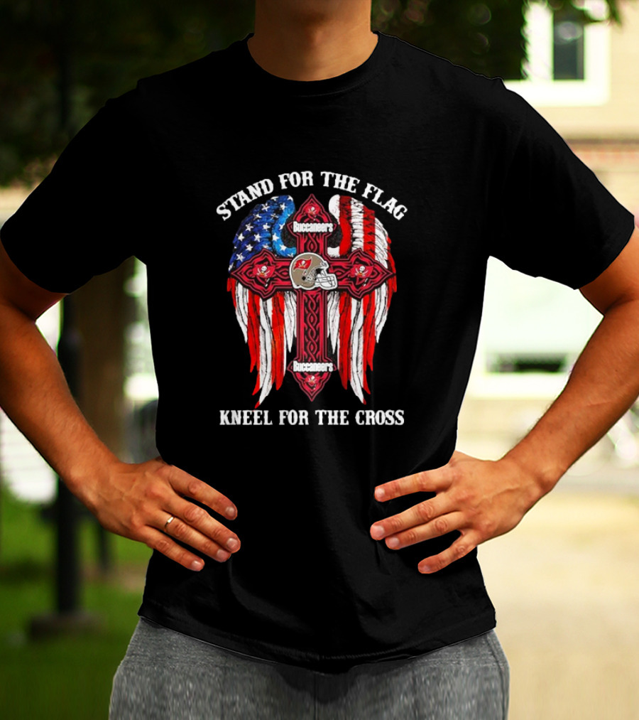 Stand For The Flag Buccaneers Kneel For The Cross T-Shirt