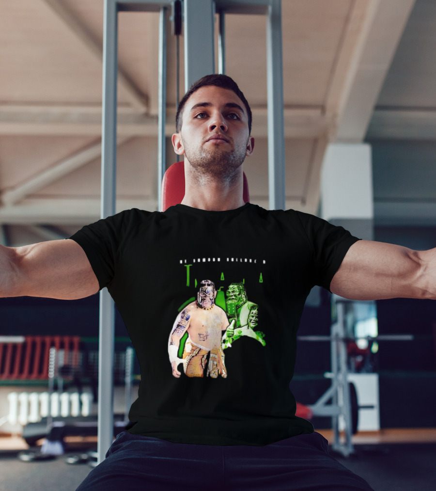 The Samoan Bulldozer Umaga Wrestler Graphic With Green Highlights T-Shirt