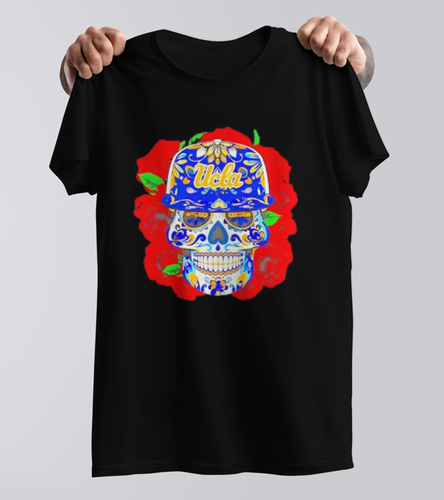 Ucla Bruins Sugar Skull Roses T-Shirt