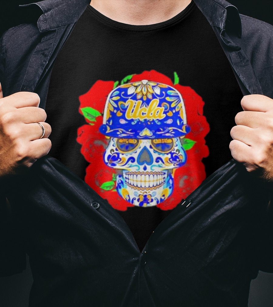 Ucla Bruins Sugar Skull Roses T-Shirt