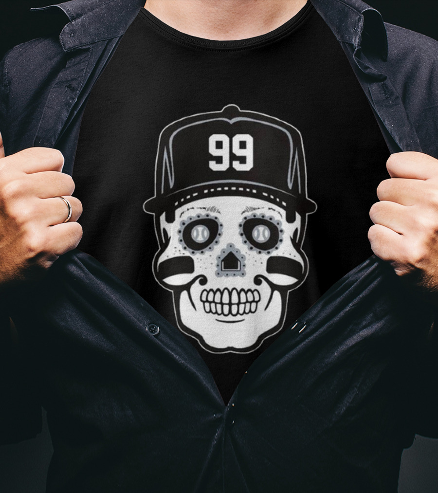 Aaron Judge 99 Sugar Skull Baseball T-Shirt