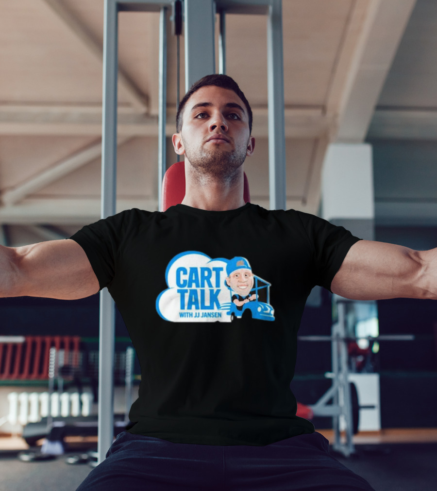 Carolina Panthers Cart Talk With JJ Jansen Blue Cart Cloud T-Shirt