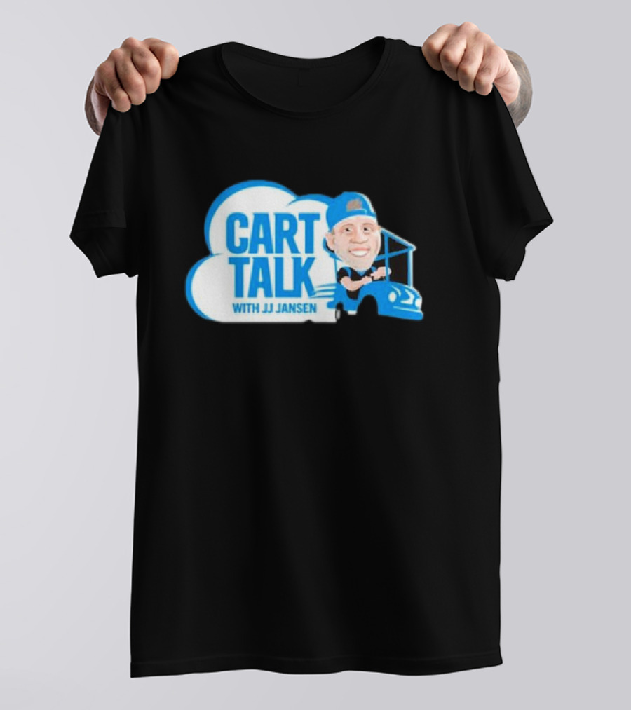 Carolina Panthers Cart Talk With JJ Jansen Blue Cart Cloud T-Shirt