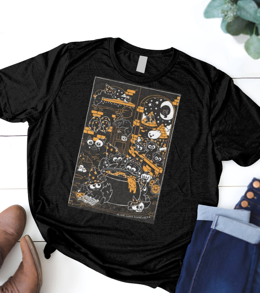 Our Super Adventure Wizard Cats In Magical Potion Room T-Shirt