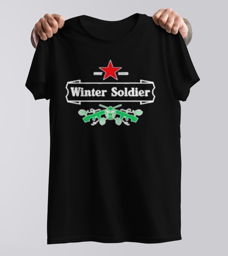 Winter Soldier Bucky Barnes Star Beer Emblem T-Shirt