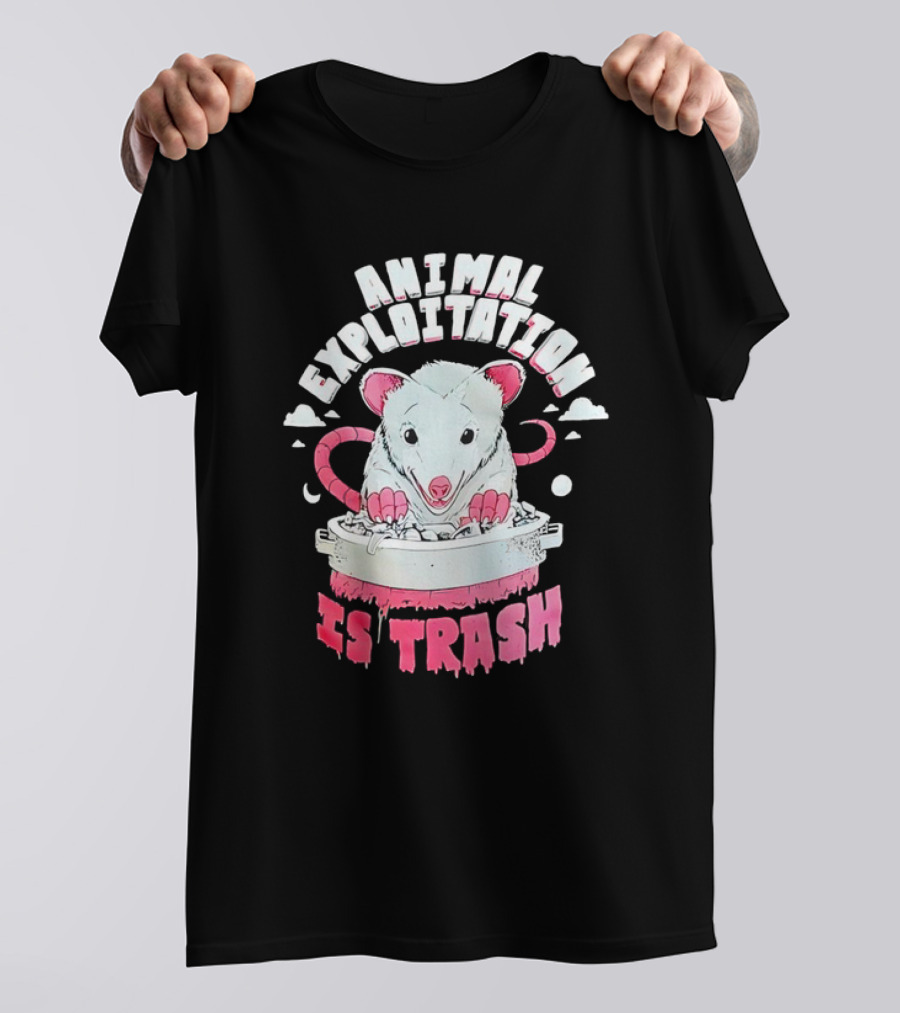 ANIMAL EXPLOITATION IS TRASH Possum T-Shirt
