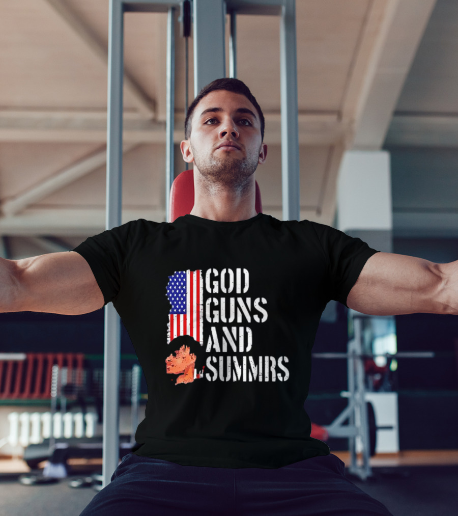 Kankan God Guns And Summrs American Flag Iconic T-Shirt