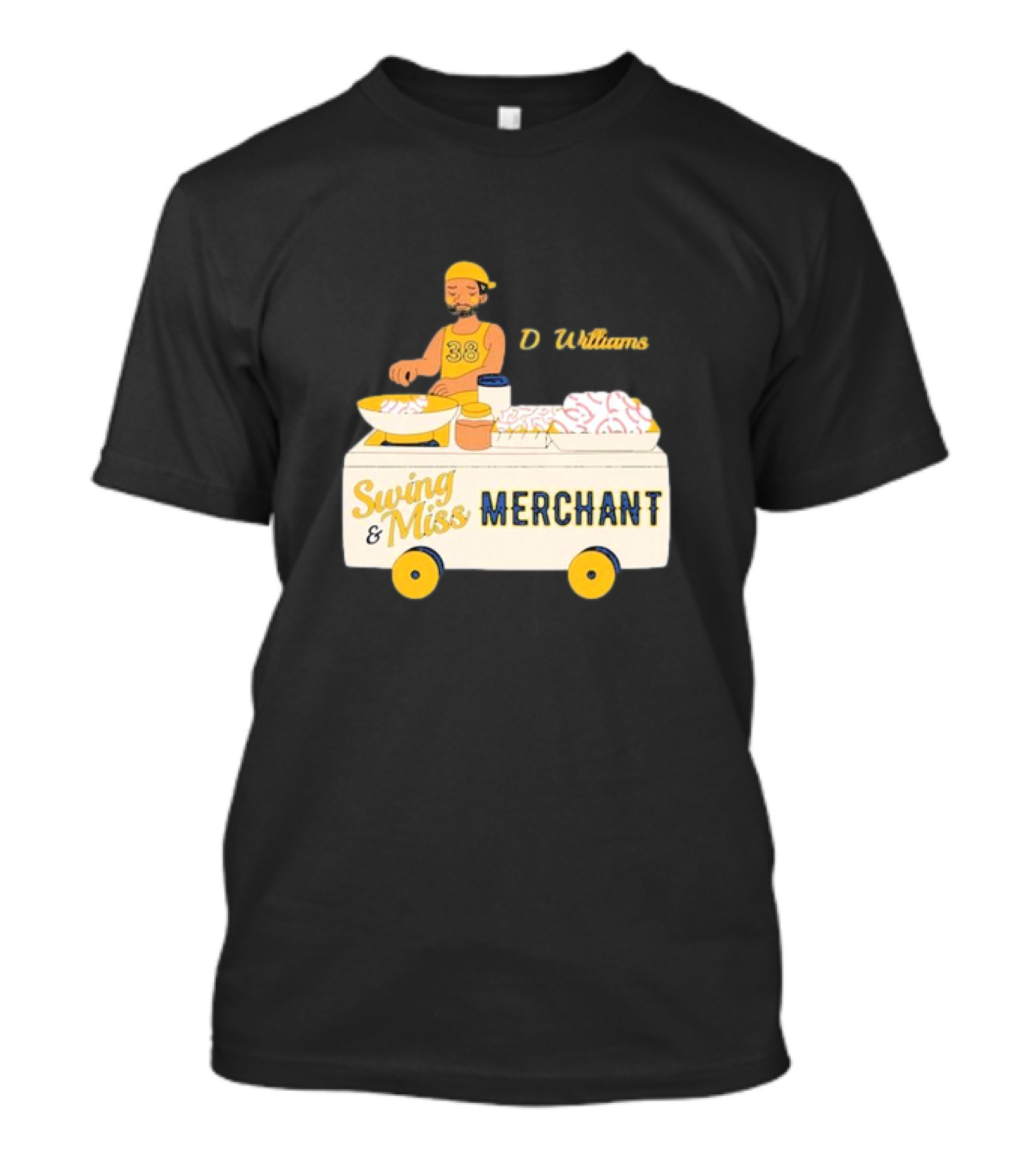 Devin Williams Swing And Miss Merchant Milwaukee Brewers Cartoon Baseball 38 T-Shirt
