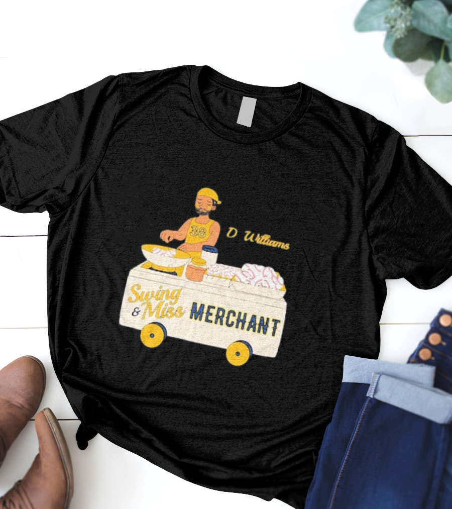 Devin Williams Swing And Miss Merchant Milwaukee Brewers Cartoon Baseball 38 T-Shirt