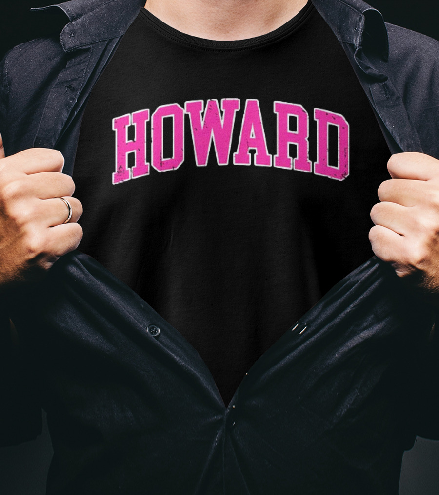 Howard University Pink Arch Text T-Shirt