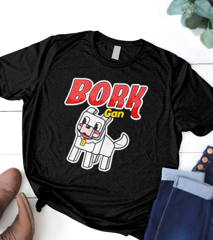 Bork Gang Dog Character With Collar T-Shirt