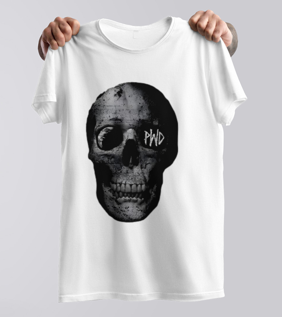 PWD Parkway Drive Dark Days 2012 Atlas Skull Image T-Shirt
