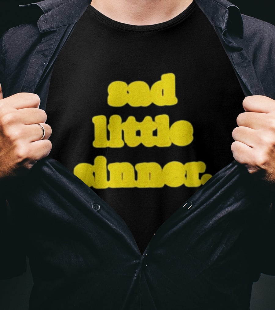 Sad Little Sinner Text Yellow Bold Font T-Shirt