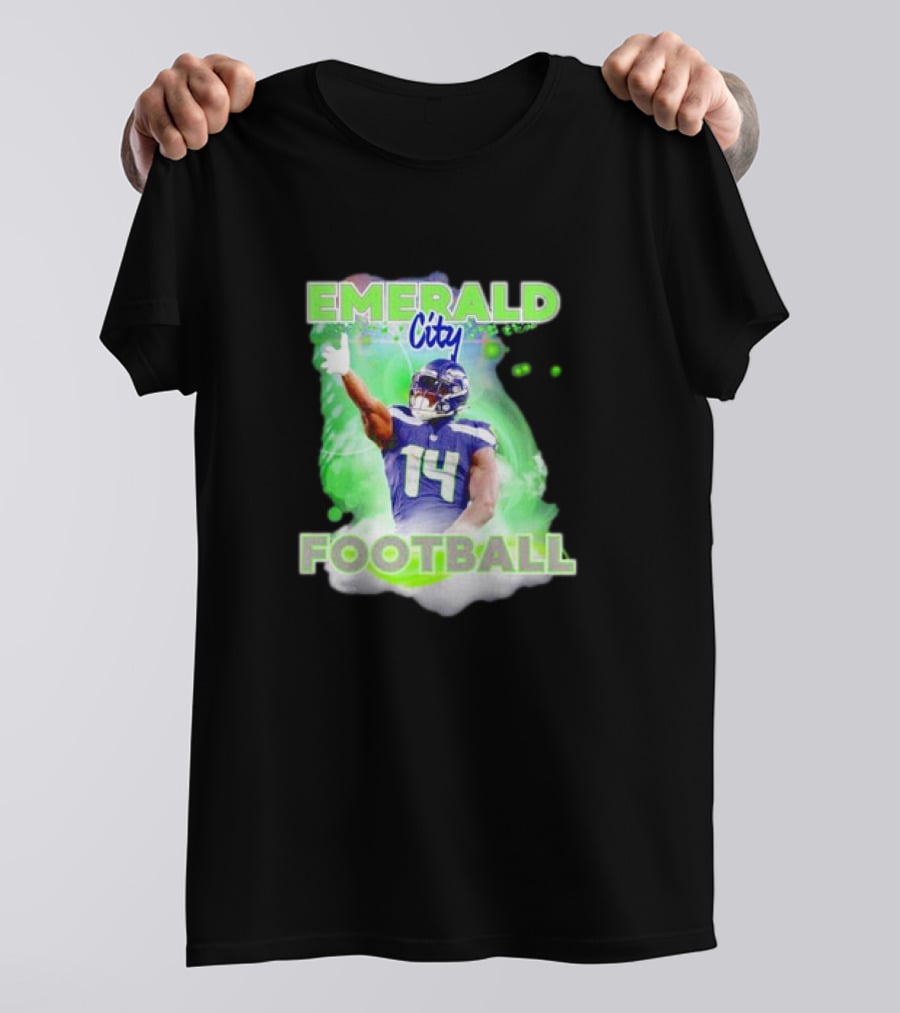Emerald City Football DK Metcalf Seattle Seahawks 14 T-Shirt