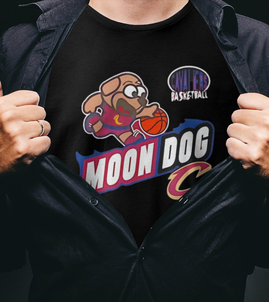 Cavaliers Basketball Moon Dog C T-Shirt