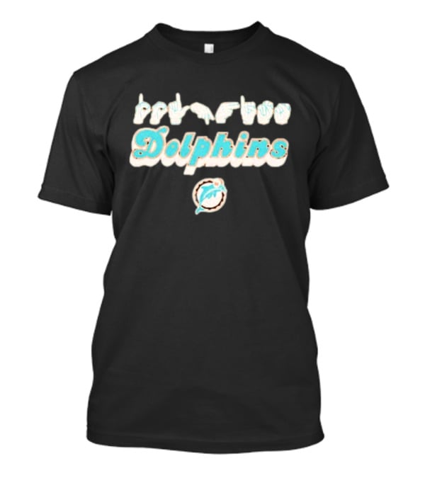 Miami Dolphins Love Hand Sign ASL T-Shirt