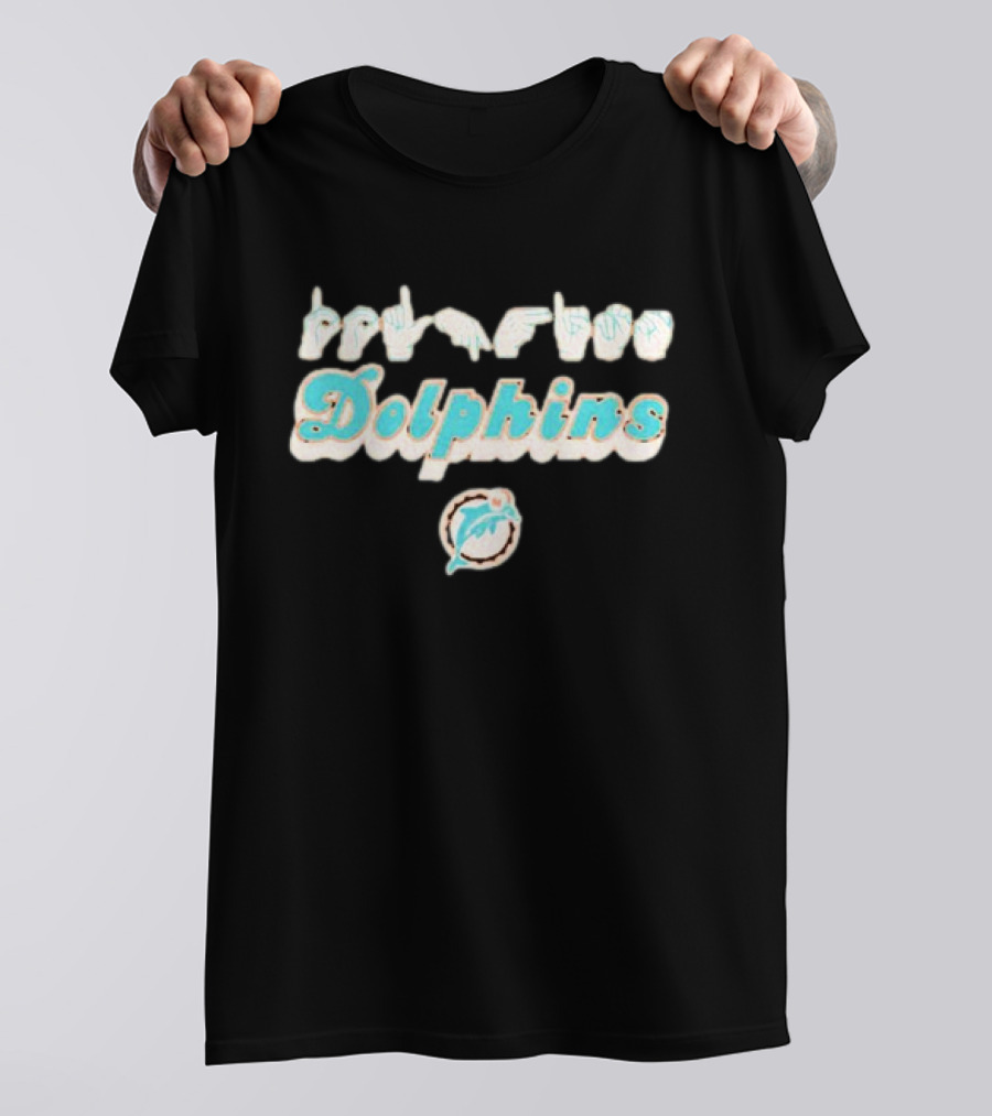 Miami Dolphins Love Hand Sign ASL T-Shirt